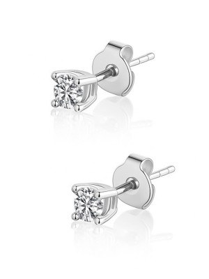 Diana - Gümüş Tektaş Küpe 