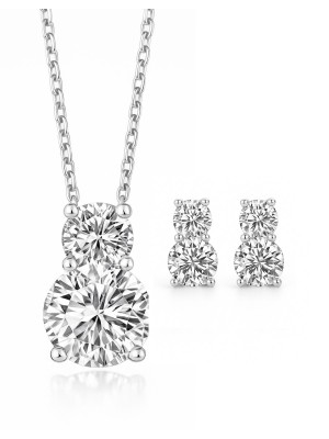 Miu - Gümüş Tektaş Takı Seti