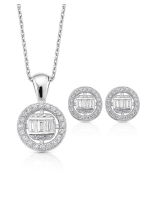 Palermo - Gümüş Tektaş Takı Seti 