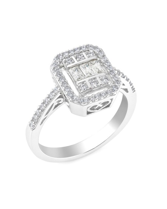 Este - Gümüş Baget Tektaş Yüzük